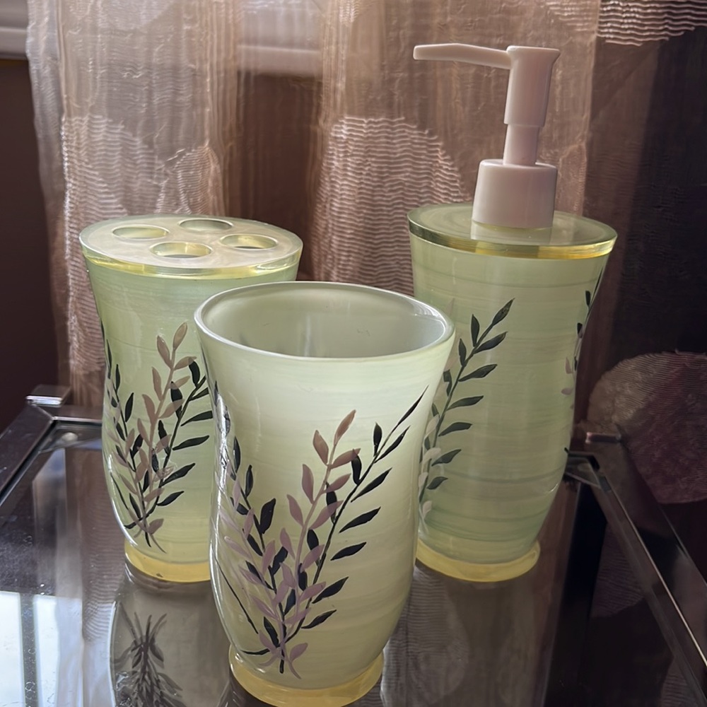 3 piece Bath set - green